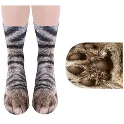Новинка, 1 пара эластичных мягких носков унисекс дышащие носки с 3D принтом в виде когтей для ног с изображением животных m99