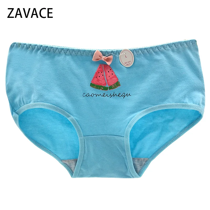 ZAVACE New cotton underwear women Watermelon colorful print cartoon