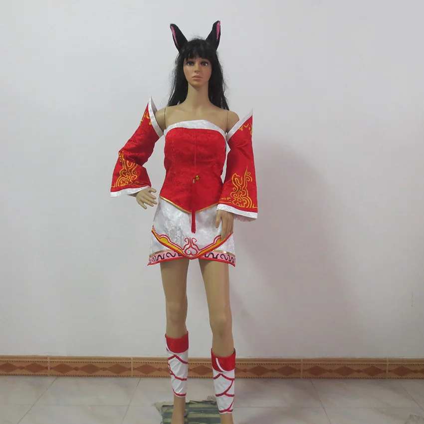 Лидер продаж костюм для косплея пятиконечной лисы Ahri индивидуальный пошив любой