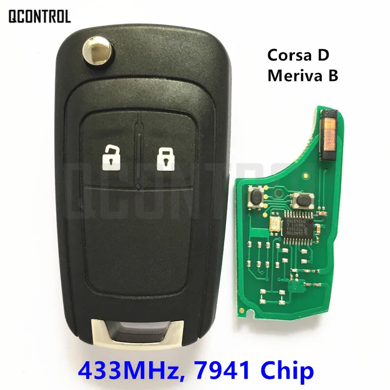 

QCONTROL 433MHz Remote Key for Opel/Vauxhall for Valeo G4-AM433TX Fits Corsa D 2007-2014, Meriva B 2010+