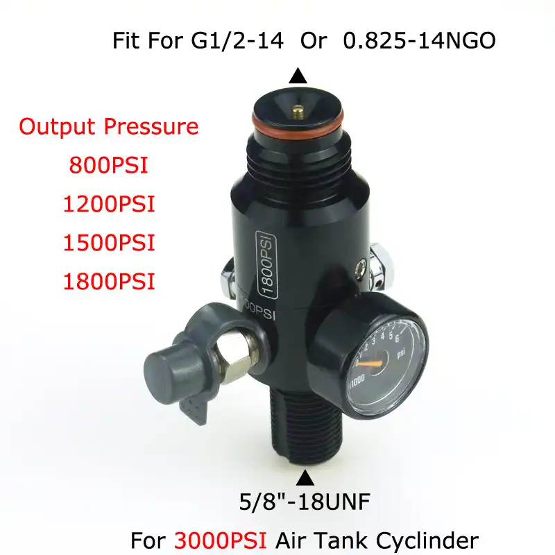 New Paintball Air Gun Airsoft Pcp 3000psi Hpa Tank Regulator Valve Output Pressure 800 1000 1200 1800psi 5 8 18unf Threads Paintball Accessories Aliexpress
