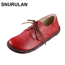 SNURULAN/Новинка года; женские повседневные кожаные туфли на плоской подошве с натуральным лицевым покрытием; сезон весна-осень; стиль T827