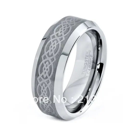 

FREE SHIPPING!USA WHOLESALES CHEAP PRICE BRAZIL RUSSIA CANADA UK HOT SELLING 8MM SILVER MATTE BEVEL BRIDALTUNGSTEN WEDDING RING