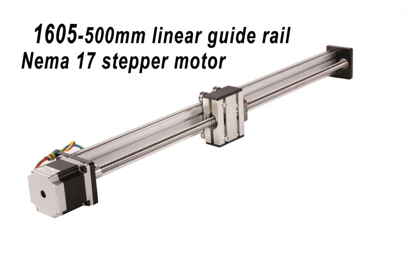 

cnc rail kit linear bearing slide rail 500mm linear rails cnc + nema 17 stepper motor linear stage effective stroke500mm