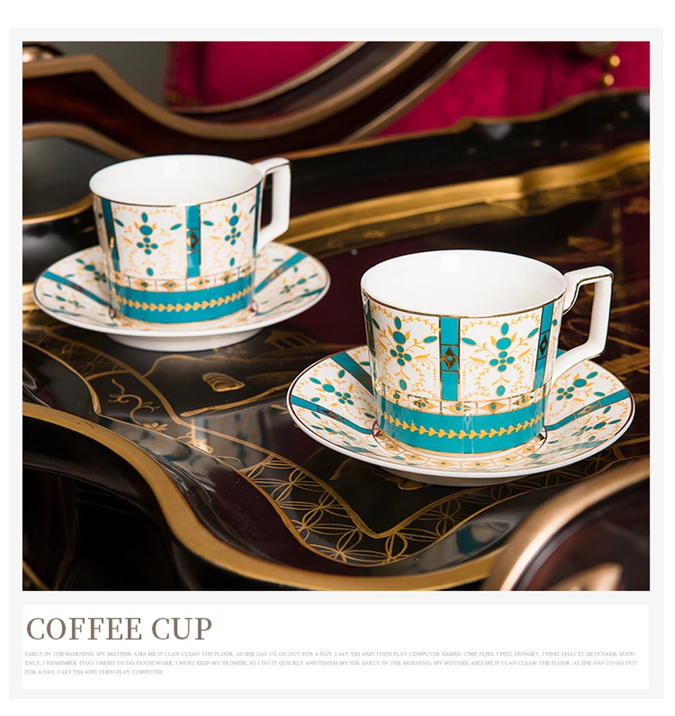 Роскошный набор кофейных чашек, высококачественный набор чайных чашек из костяного фарфора, британский послеобеденный чайный набор, вечерние чайные сервизы, свадебные подарки, домашний декор