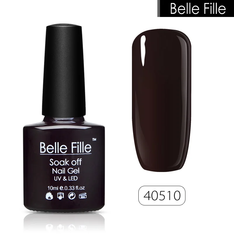 Belle Fille новейшие винно красные цвета УФ гель лак для ногтей светодиодный темно