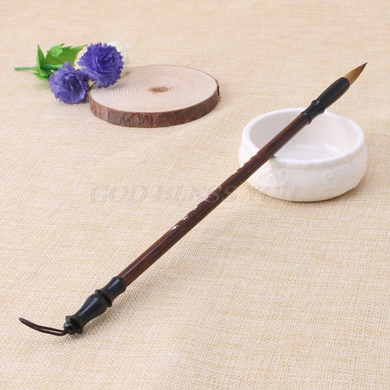 New 1PC Chinese Calligraphy Brushes Pen Wolf Hair Writing Brush Wooden Handle