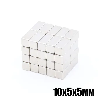 

200pcs/lot F 10x5x5 mm N35 Strong Square NdFeB Rare Earth Magnet 10*5*5 mm Neodymium Magnets 10mm x 5mm x 5mm