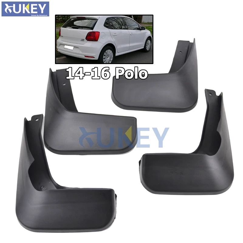 

For VW Polo 6C Hatchback 2015 2016 Polo Set Molded Mud Flaps Mudflaps Splash Guards Front Rear Mud Flap Mudguards Fender Ki