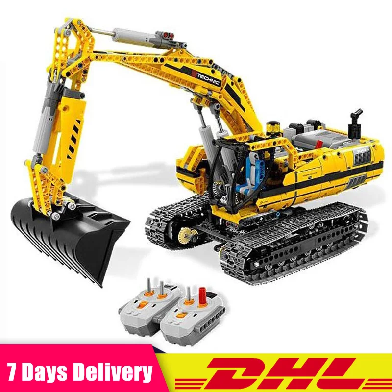 

New LEPIN 20007 1123pcs Technic Excavator Model Building Blocks Bricks with Motor Compatible Toy Car Compatible LegoINGlys 8043