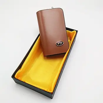 

Leather Car Smart Key Chains Bag Auto Remote Key Case Fob Keyring Wallet Zipper Cover for Toyota Hyundai BMW Mazda Citroen