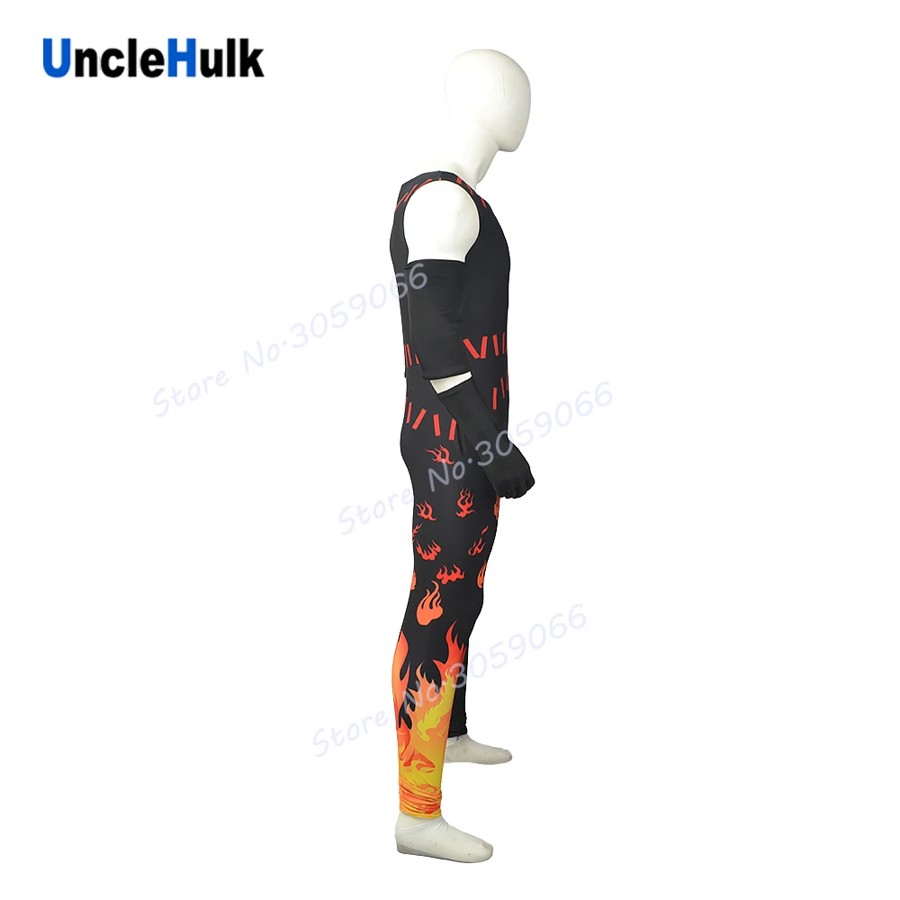 Кейн Элит Борцовский костюм черный и красный спандекс Косплей Костюм | UncleHulk|cosplay