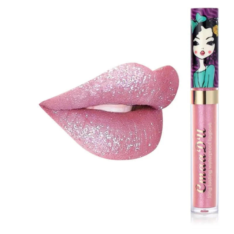Buy 2018 Sexy Glitter Liquid Lipstick Waterproof Gloss Longlasting Lipgloss