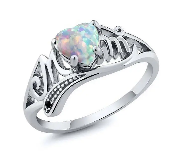 Fashion Crystal Mom Ring Love Mom Jewelry I Love You Mom Gift for