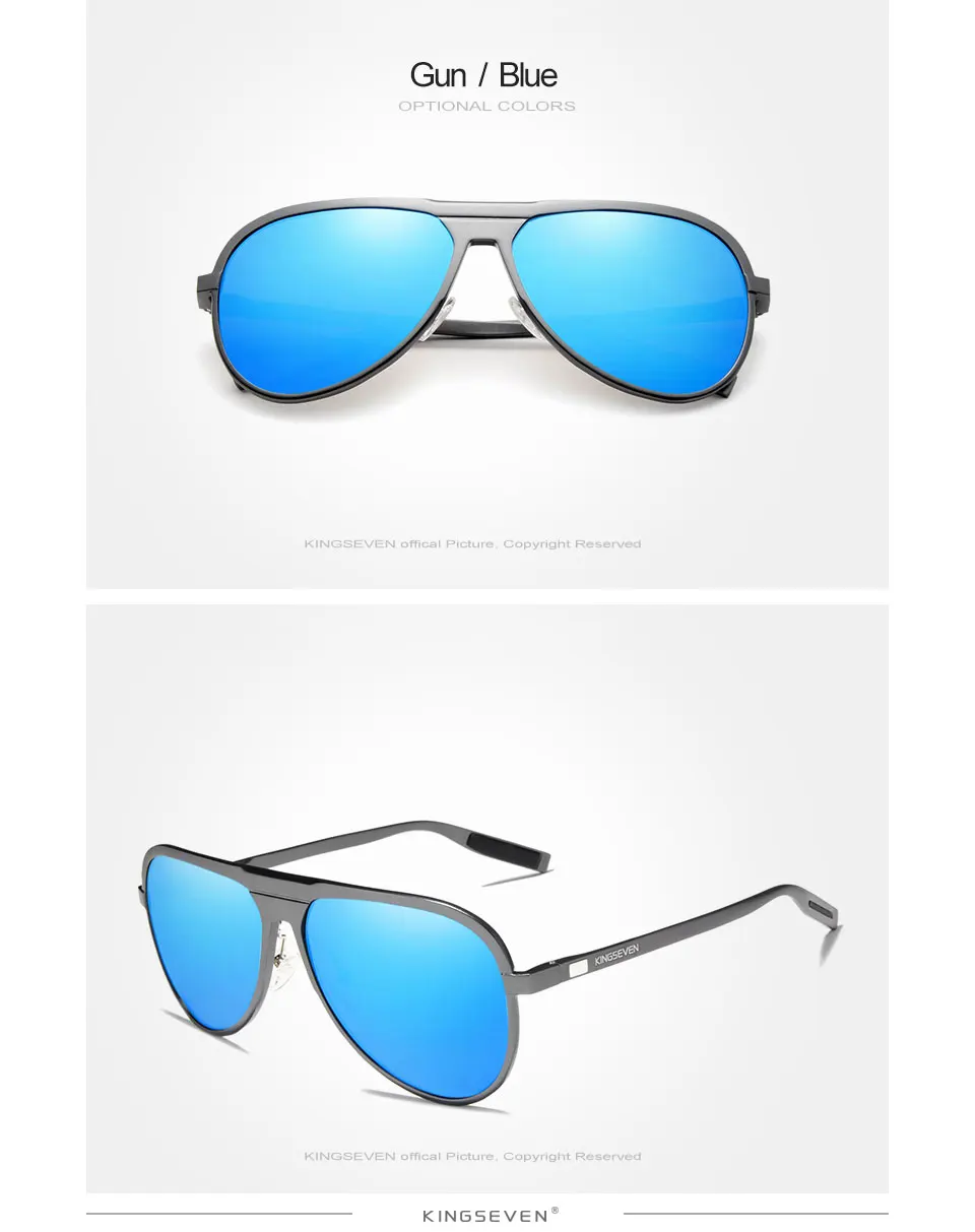 KINGSEVEN унисекс Классический бренд Для мужчин алюминиевые солнцезащитные очки поляризованные UV400 зеркальные Мужские солнцезащитные очки для мужчин Oculos de sol masculino
