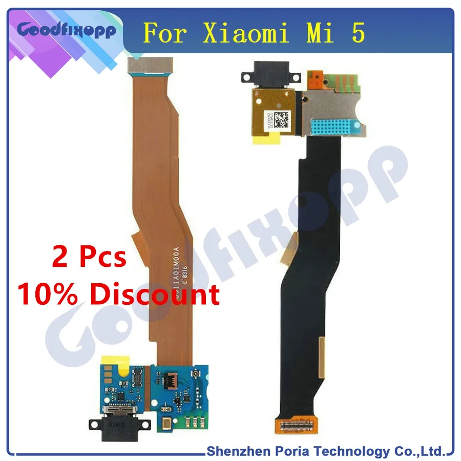 1 Pcs For Xiaomi Mi5 Mi 5 Dock Connector USB Charger + Microphone Module Flex Cable Charging Port Replacement Parts | Мобильные