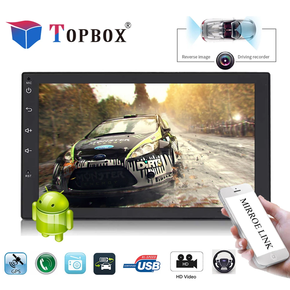 

Camecho 2 Din Car Radio GPS Navigation Autoradio 7" Android Wifi GPS Bluetooth DVR Car Audio Player USB Mirrorlink Stereo Camera