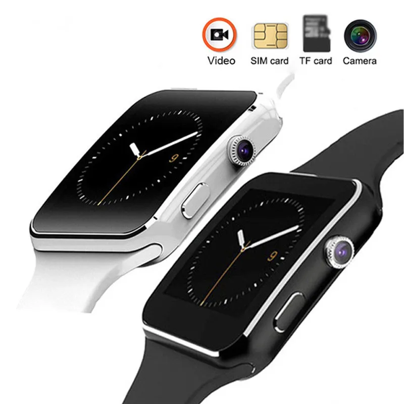 

X6 Curved Screen Bluetooth Long standby Sport and Multilingual Smart Wrist Watch Phone for IOS and Android