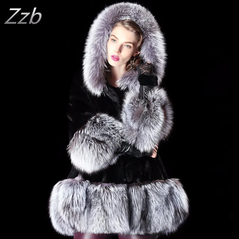 Special Offer 2018 New import European Fashion Winter Women Faux mink  Fur Luxurious High Quality artificial Fox Fur Coat