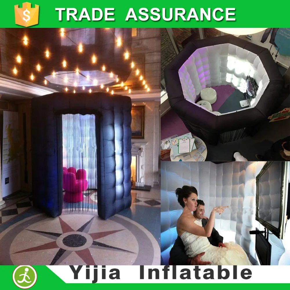 

Free shipping New stylish party wedding event use inflatable black photo booth enclosure