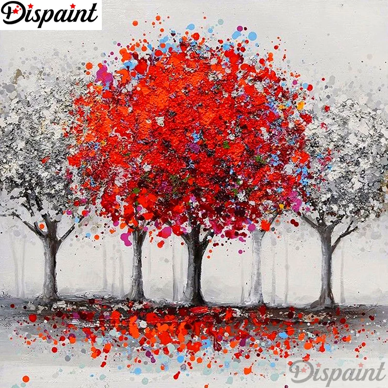 

Dispaint Full Square/Round Drill 5D DIY Diamond Painting "Oil painting tree" Embroidery Cross Stitch 3D Home Decor Gift A10997