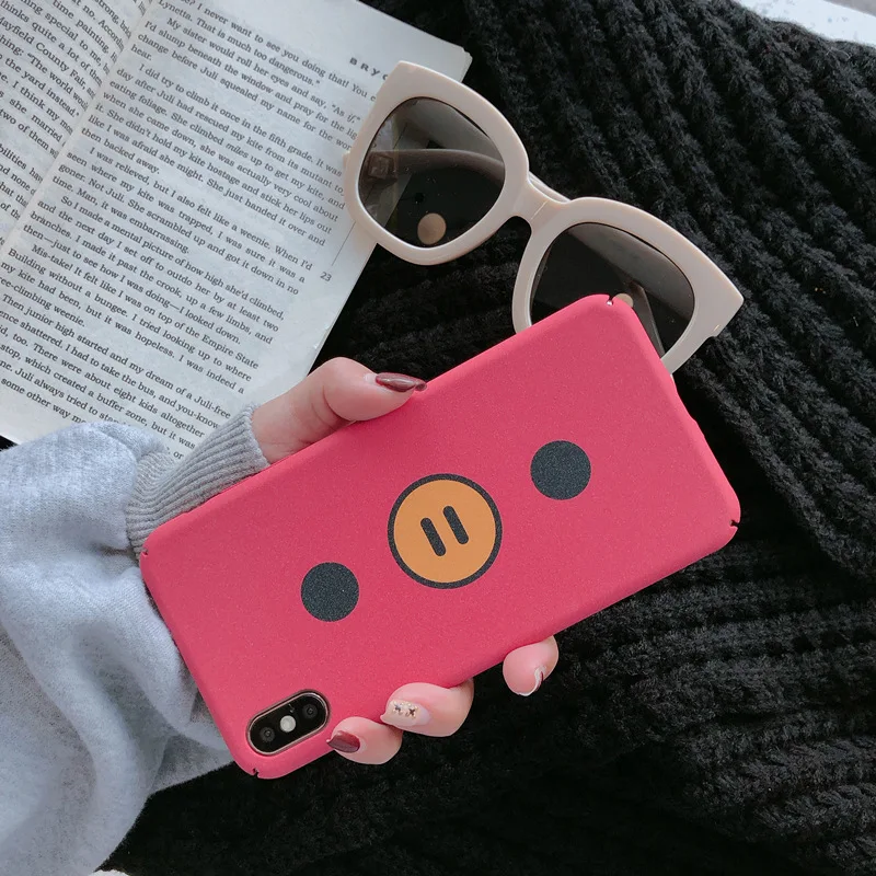 Kawaii розовый мультфильм свинья телефон чехол для iPhone 7 Puls 6 S 8 плюс X XS Max XR ультра