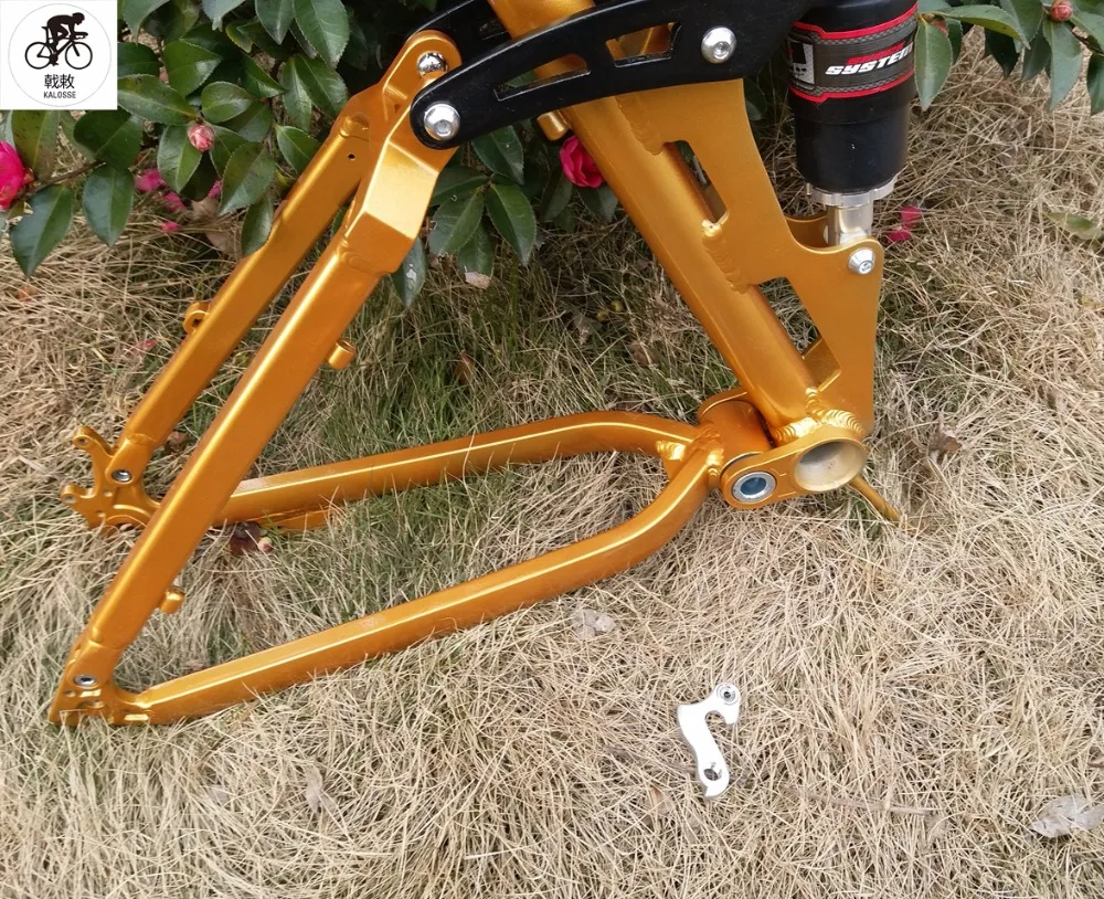 Cheap Kalosse   mountain  bike frame  DIY  colors  Soft-tail  Folding    26*17inch 165mm travel  mountain bicycle  frame 19