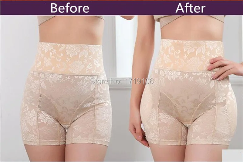 Женские мягкие трусики Butt Lift Booty Enhancer поддельные ягодицы колодки хип задницу леди сексуальное нижнее белье кружево черный бежевый м, l, XL, XXL