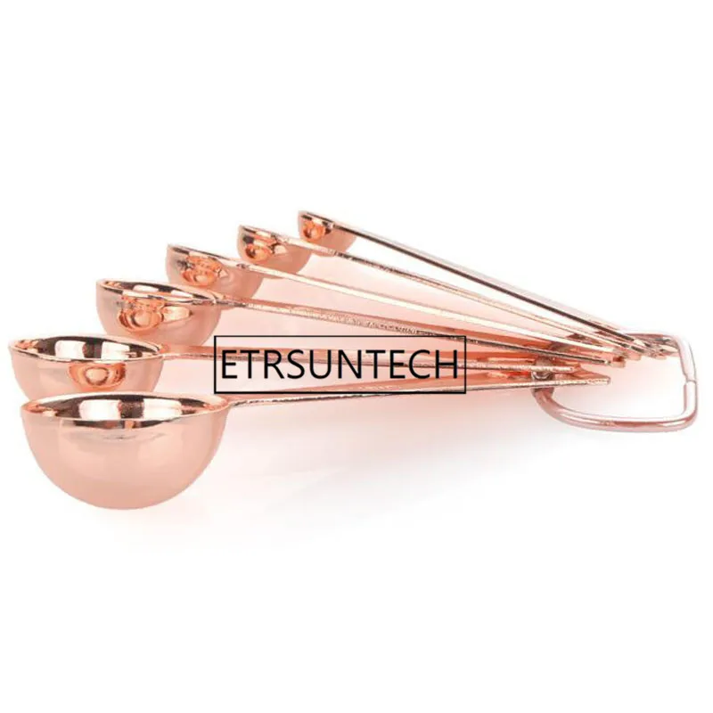 US $282.15 50sets Stainless Steel Measuring Spoon Set Luxury Rose Gold Measuring Scoop Set Kitchen Measuring Tool Baking Accessories