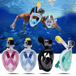 Высокое качество анти-туман Анти-утечки анфас подводное плавание маски панорамный вид плавательный трубка Подводное маска для подводного
