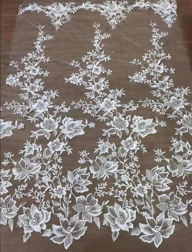 

S-12258 fashionable tulle embroidery french net lace fabric for party dress