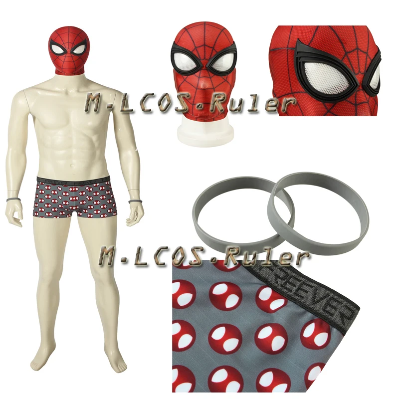 

Hot Spider-man PS4 Game Spiderman Cosplay Costume Mask short and Naked Outfit Cosplay Halloween Customize