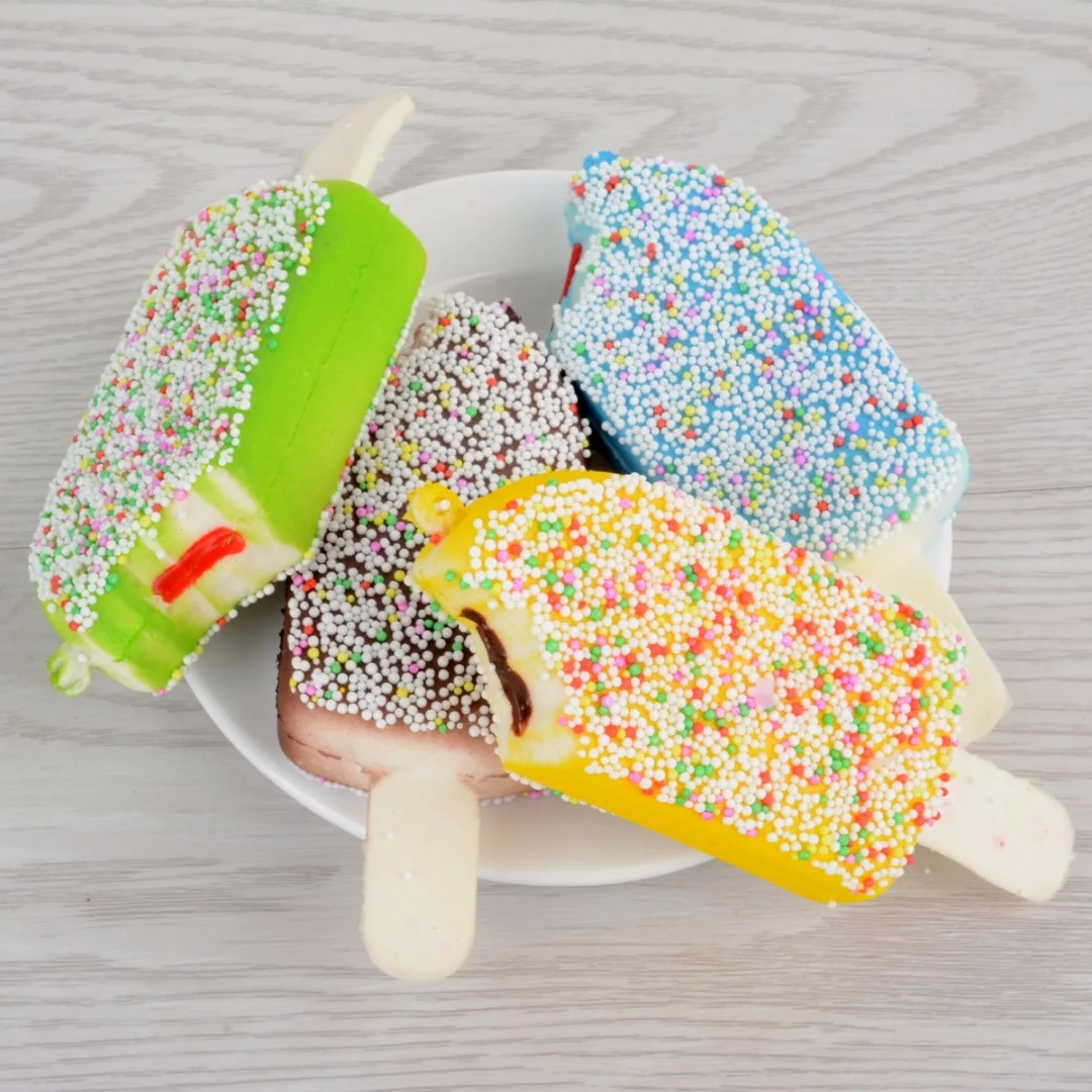 

1PCS Soft Squishy Sprinkles Popsicle Phone Straps PU Foam Simulation A Bite Popsicle Scented Charms Kids Toy Gift 4cm x 10cm