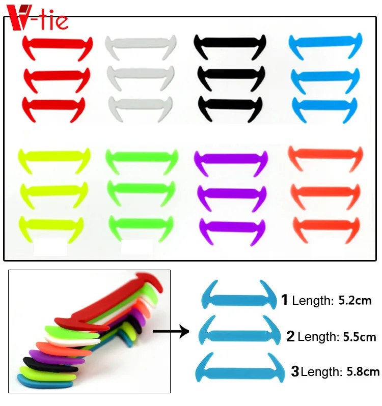 12 шт./лот, женские эластичные шнурки без галстука, водонепроницаемые, Все кроссовки, подходят на шнурках, силиконовые ленивые шнурки, 3 вида