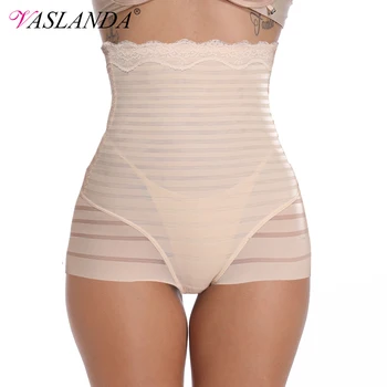 

VASLANDA Sexy Lace Butt Lifter Shaper High Waist Tummy Control Panties Womens Briefs Seamless Underwear Buttock Enhancer