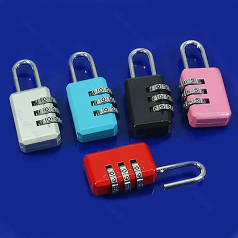 

Mini Resettable 3 Digit Combination Safe Travel Luggage Suitcase Code Lock 05B Color Will Be Sent Randomly