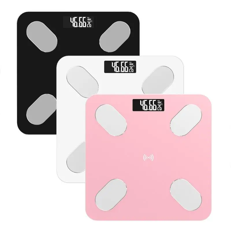 0.1-180kg Smart Bathroom Scales Accurate Electronic Digital Weight Scale Fat/Muscle/Visceral Fat Weighing Scale Bluetooth APP