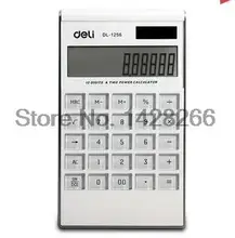 2016 Time-limited Calculator Calculadora Deli Stationery Calculator 1256 Dual Power Computer Crystal Buttons Slim Free Shipping
