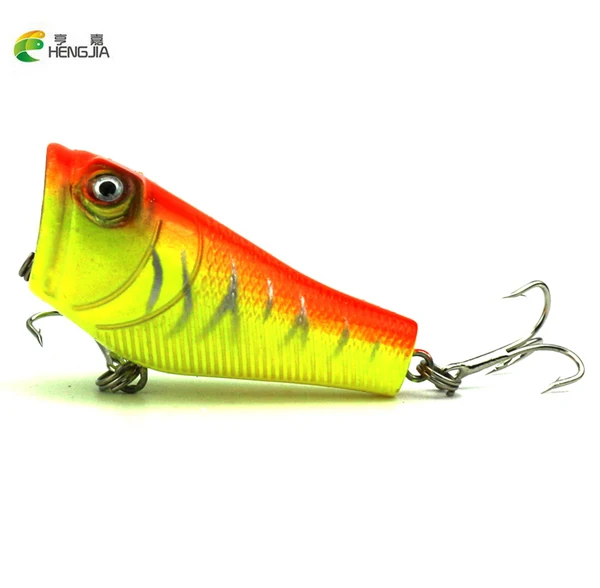 

1pcs Carp Fishing Lures 5cm/7.4g Topwater Popper Fishing Bait Artifical 4 Colors Available High Quality Wobblers Fishing Tackle