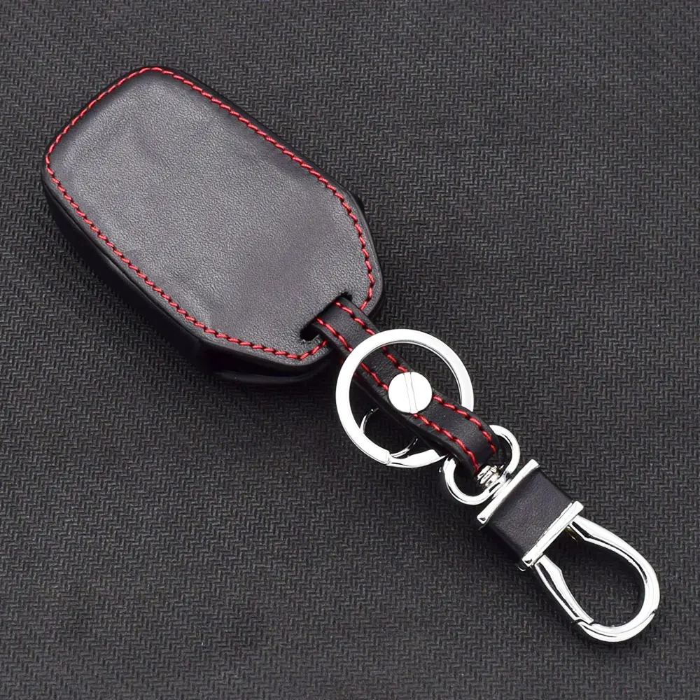 Кожаный чехол для ключей с 2 кнопками для всех новых Isuzu D-max/Mu-x 3,0/X-series Smart Remote Fob Shell Защитная крышка сумка для ключей