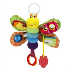 Для маленьких девочек мальчиков 0-12 месяцев игрушка коляска кровать висит бабочка пчела колокольчиков Погремушка Mobile Прорезыватель
