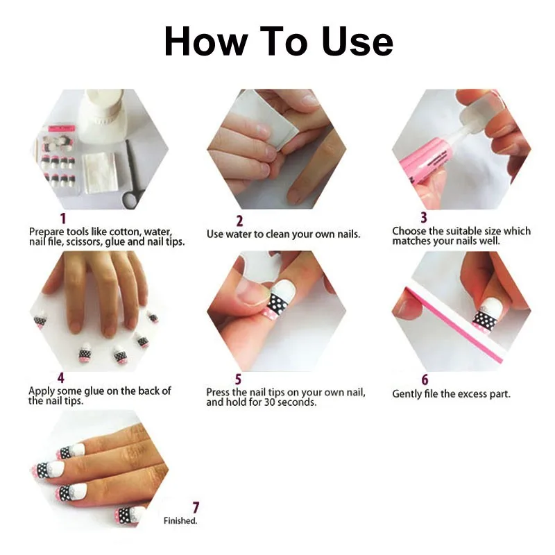 how to use nail tips with glue