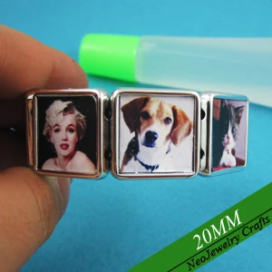 

10 pcs - Square 20MM Bracelet Blanks, 20mm Bracelet Setting, Stretchy Bracelet Bezel, Handmade Blank Bracelet