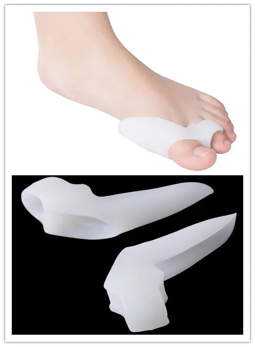 

2Pcs Silicone Thumb Valgus Corrector Brace Toe Separator Fingers Support Health Care Therapy Braces Protector