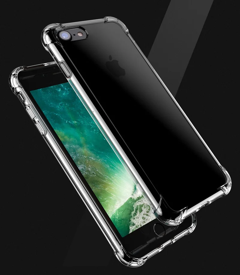 TOMKAS Half-wrapped Case For iPhone 6 Case Transparent With Design Plain Anti-knock Cases For iPhone 6 6S Plus Cases             (1)