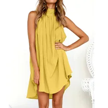 Vestido playero Irregular para mujer, vestido playero de verano sin mangas, para fiesta, verano 2020