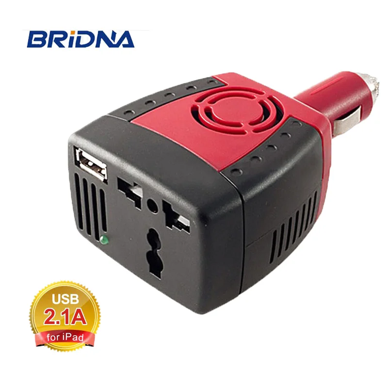 BRIDNA 150 Вт автомобиля Мощность инвертор 12 В постоянного тока до 220 В/110 AC адаптер
