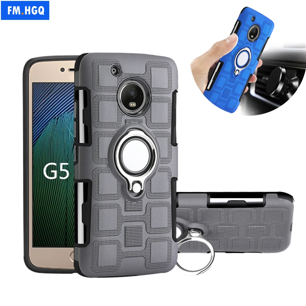 

for Motorola MOTO G5 G5S Case Cover Metal Ring Stand TPU+PC 2 In 1 Magnetic Car Mount Case for Motorola MOTO G5 G5S Plus Funda