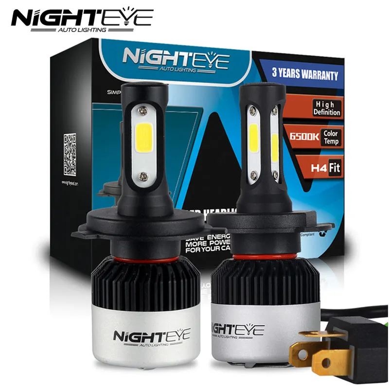 

Nighteye H11 H4 h7 Led Headlight 6500k Car Light COB 72W 9000LM Pair Led Lamp 12V 24V Fog Light Bulbs