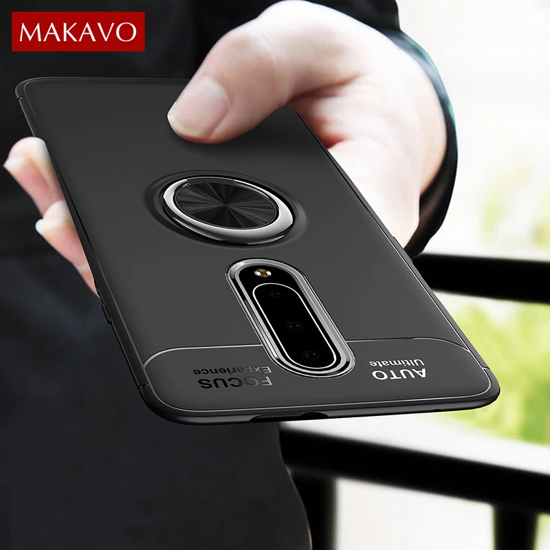

For Oneplus 7 Pro Case Ring Holder Soft Matte Silicone Back Cover For One Plus 7 Pro Phone Case on Oneplus7 Pro Housing